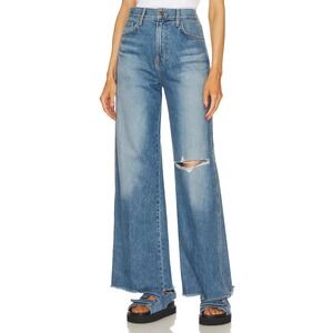 Veronica Beard Taylor Relaxed Wide Leg High Rise Jean in Enough Said Size 26